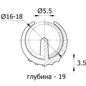 Пластиковая опора для труб круглого сечения диаметром 16-18 мм