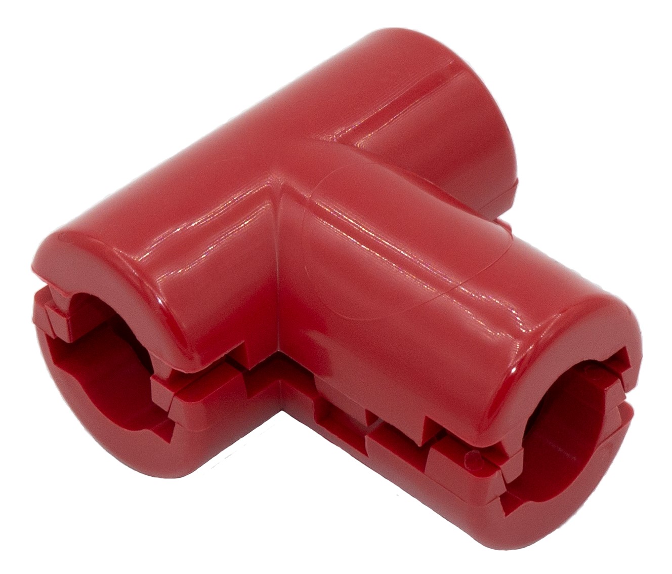 Пластиковый Т-образный сборный соединитель для канатов 16 мм, красный