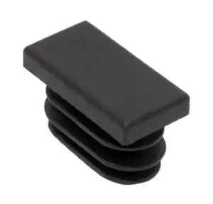 Заглушка пластиковая прямоугольная для труб 10х20 мм,стенкой 0.8-2.0 мм,практичная,черная