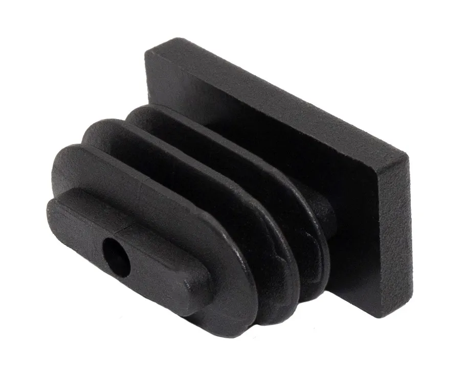 Заглушка пластиковая прямоугольная для труб 10х20 мм,стенкой 0.8-2.0 мм,практичная,черная