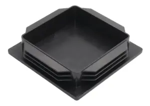 Заглушка квадратная для труб 100х100 мм, черная