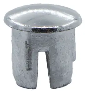 Заглушка пластиковая круглая Ø10 мм, стенка 1.0 мм, хромированная