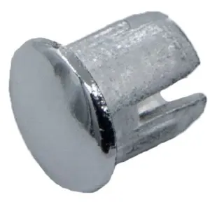 Заглушка пластиковая круглая Ø10 мм, стенка 1.0 мм, хромированная