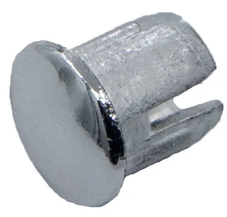 Заглушка пластиковая круглая Ø10 мм, стенка 1.0 мм, хромированная