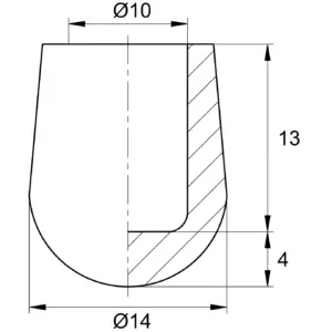 Заглушка пластиковая круглая Ø10 мм, наружная, черная