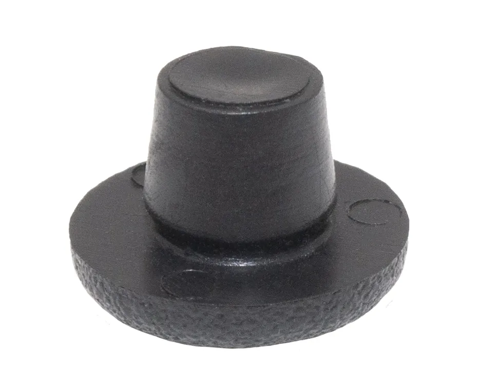 Подпятник пластик. с плоской шляпкой D12 мм, под отв. 6 мм, черный