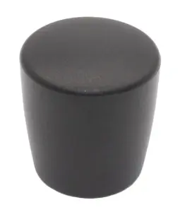 Пластиковая заглушка 35х32 мм для труб/прутков Ø14 мм, наружная, черная