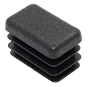 Заглушка пластиковая прямоугольная для труб 15х25, стенкой 0,8-2.0 мм, практичная, черная