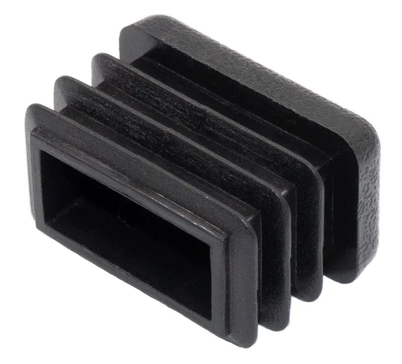 Заглушка пластиковая прямоугольная для труб 15х25, стенкой 0,8-2.0 мм, практичная, черная