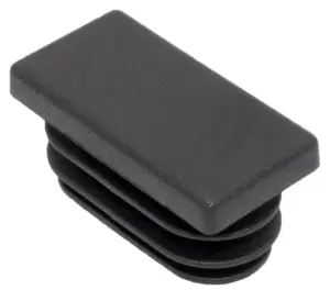Заглушка пластиковая прямоугольная для труб 15х30, черная