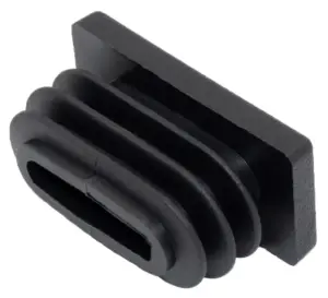 Заглушка пластиковая прямоугольная для труб 15х30, черная