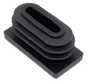 Заглушка пластиковая прямоугольная для труб 15х30, черная