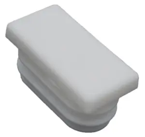 Заглушка пластиковая прямоугольная для труб 15х30, черная