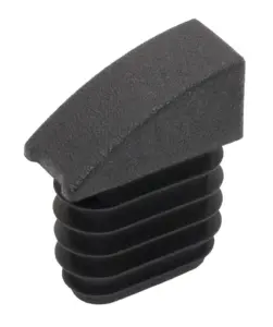 Заглушка пластиковая прямоугольная 15х30, переменный углол длины сечения, черный