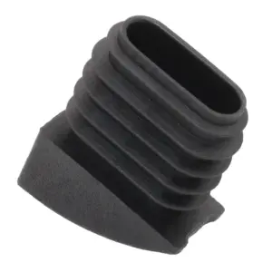 Заглушка пластиковая прямоугольная 15х30, переменный углол длины сечения, черный