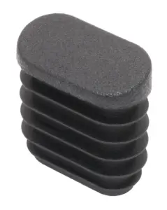 Заглушка пластиковая овальная 15х30, переменный угол ширины сечения, черный