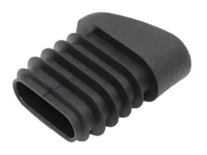 Заглушка пластиковая овальная 15х30, переменный угол длины сечения, черный