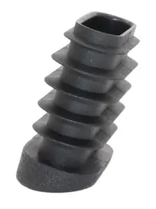 Заглушка пластиковая овальная 15х30, переменный угол ширины сечения, черный