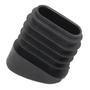 Заглушка пластиковая овальная 15х30, переменный угол длины сечения, черный