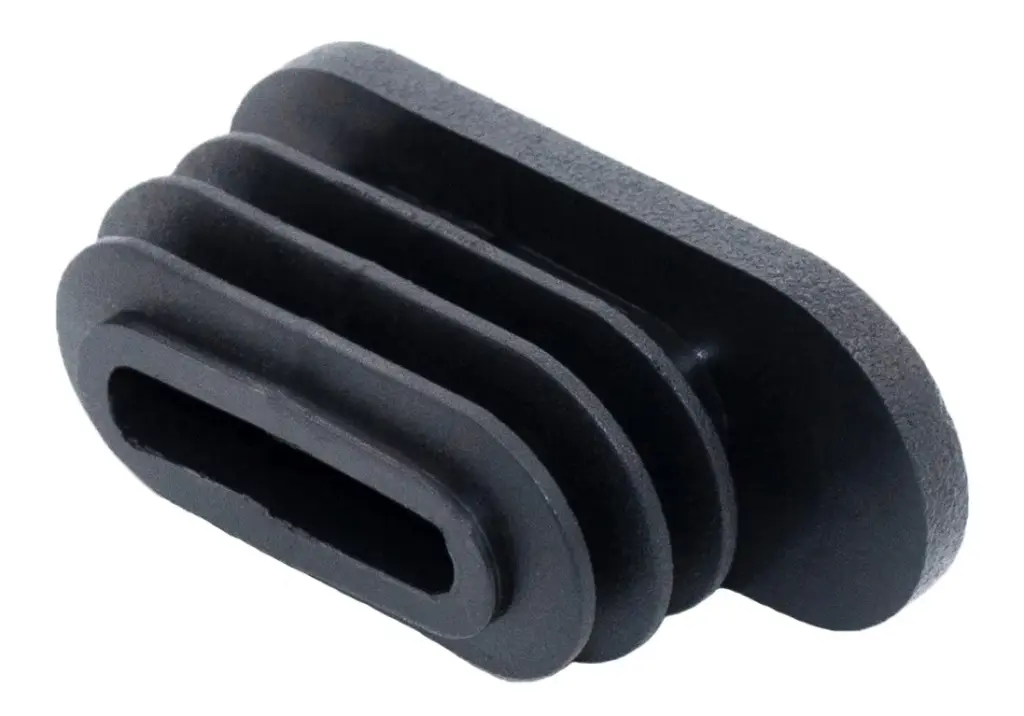 Заглушка для труб овального сечения 15х35, черная