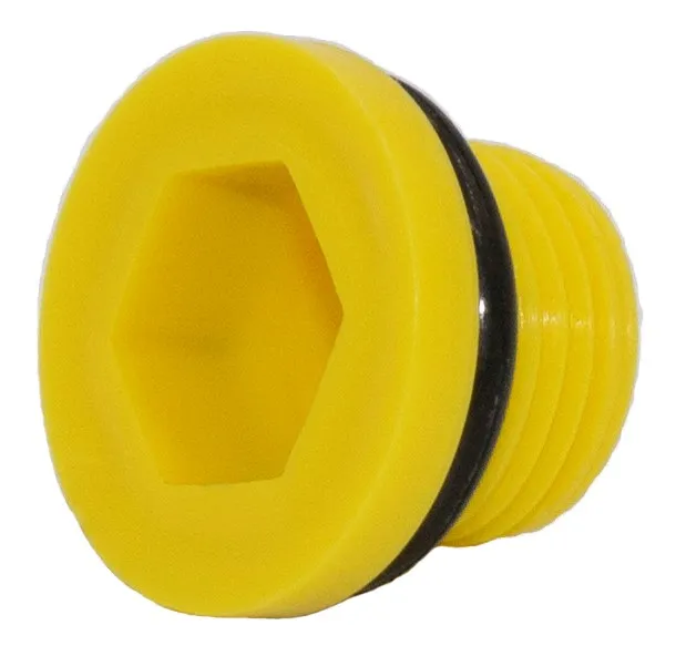 Заглушка для защиты внутренней резьбы M16х1.5, с уплот. кольцом, под шестиг., желтый