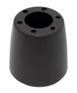 Пластиковая заглушка 35х32 мм для труб/прутков Ø16 мм, наружная, черная