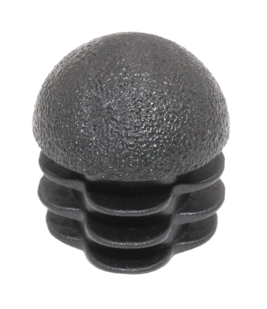 Заглушка НОВАЯ круглая Ø16 мм, сферическая для труб стенкой 0,8-2 мм, черная