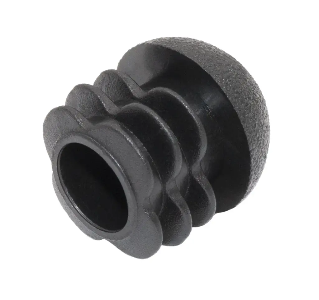 Заглушка круглая Ø16 мм, полусф. с радиальными ребрами, серия ILTS-16СКЧН, коричневая (16ПСКЧН)