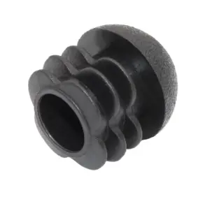 Заглушка круглая Ø16 мм, полусф. с радиальными ребрами, серия ILTS-16СКЧН, коричневая (16ПСКЧН)