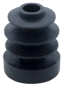 Заглушка круглая Ø16 мм, полусферическая с радиальными ребрами, серия ILTS-16СЧН, черная