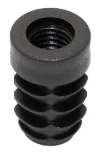 Заглушка круглая d18мм М10 пластм.резьба, черная