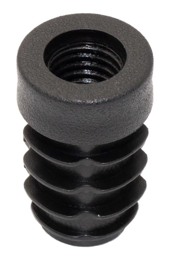 Заглушка круглая d18мм М10 пластм.резьба, черная