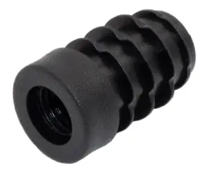 Заглушка круглая d18мм М10 пластм.резьба, черная