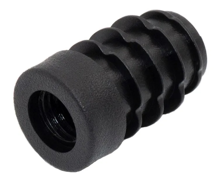 Заглушка круглая d18мм М10 пластмассовая резьба, черная