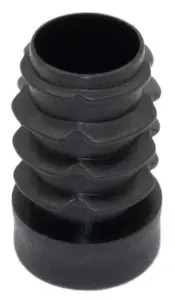 Заглушка круглая d18мм М10 пластм.резьба, черная