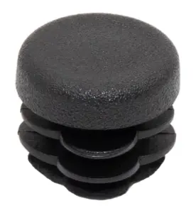 Заглушка НОВАЯ круглая Ø18 мм, для труб стенкой 0,5-2,5 мм, практичная, черная