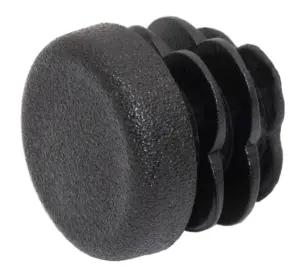 Заглушка НОВАЯ круглая Ø18 мм, для труб стенкой 0,5-2,5 мм, практичная, черная