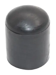 Заглушка опора наружная для труб Ø18 мм, сферическая, черная