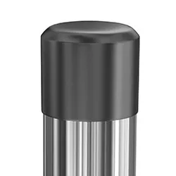 Заглушка опора наружная для труб Ø18 мм, сферическая, черная