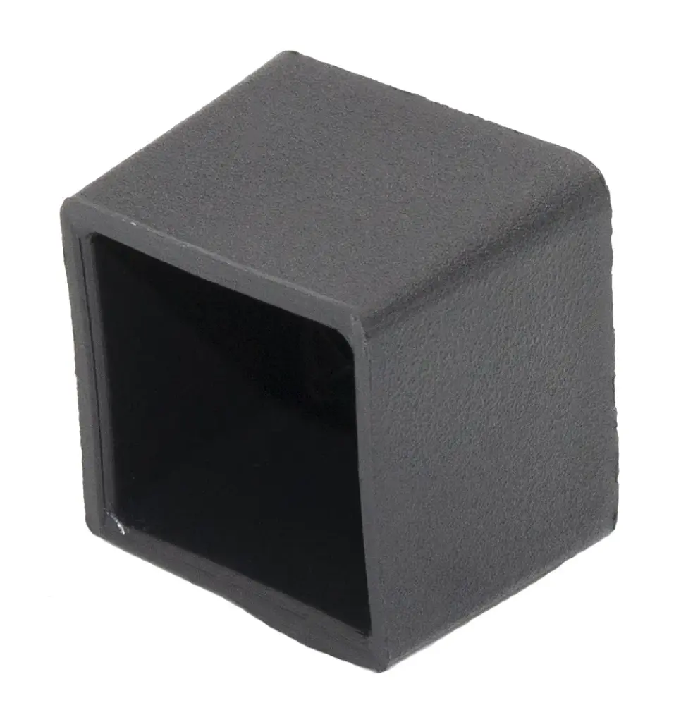 Заглушка квадратная для труб 20х20 мм, наружная, черная