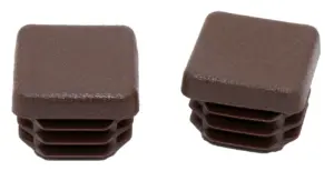 Заглушка квадратная для труб 20х20 мм, черная