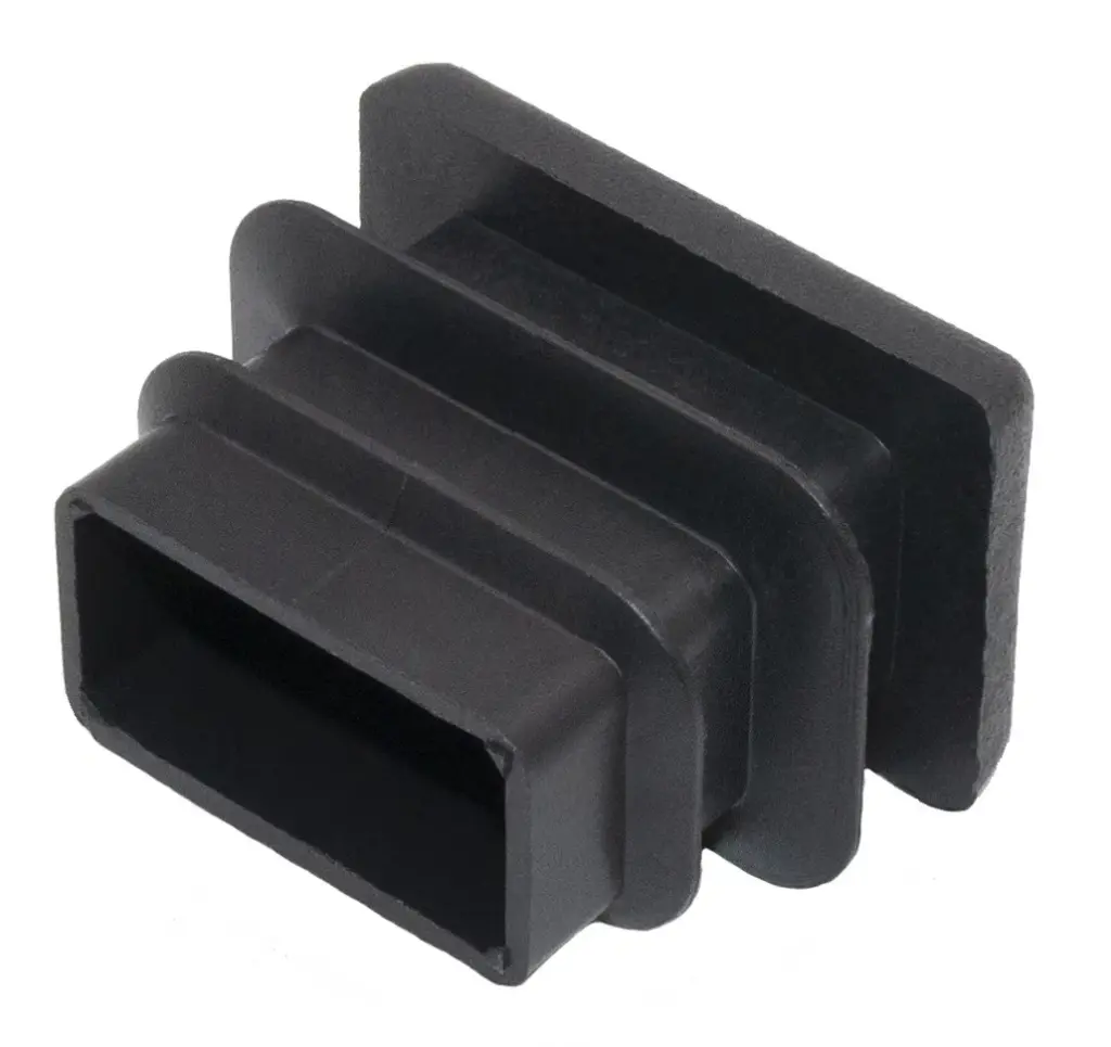 Заглушка пластиковая прямоугольная 20х30, практичная, черный