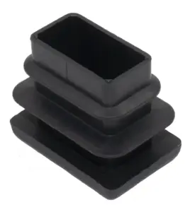 Заглушка пластиковая прямоугольная 20х30, практичная, черный