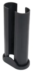 Переходник пласт. для овальных труб 20х40 в 25х45 стенкой 1-1,5мм, фиксатор, ф,черный