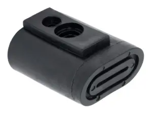 Наконечник пластиковый для труб овального сечения 20х40 мм, черный