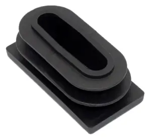 Заглушка пластиковая прямоугольная для труб 20х40, черная