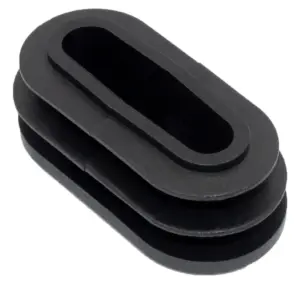 Заглушка для труб овального сечения 20х40, черная