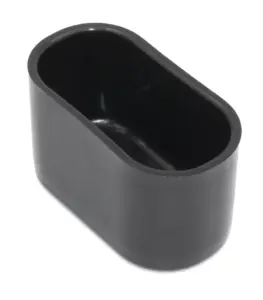 Заглушка для труб овального сечения 20х40, наружная, черная