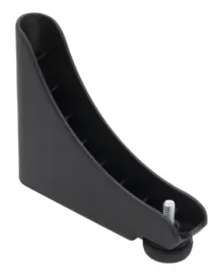 Угловой подпятник пластиковый для круглых и овальных труб с d 20мм, черный