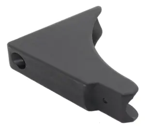 Угловой подпятник пластиковый для круглых и овальных труб с d 20мм, черный